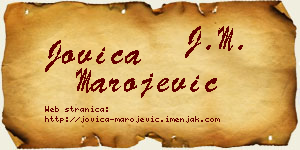Jovica Marojević vizit kartica